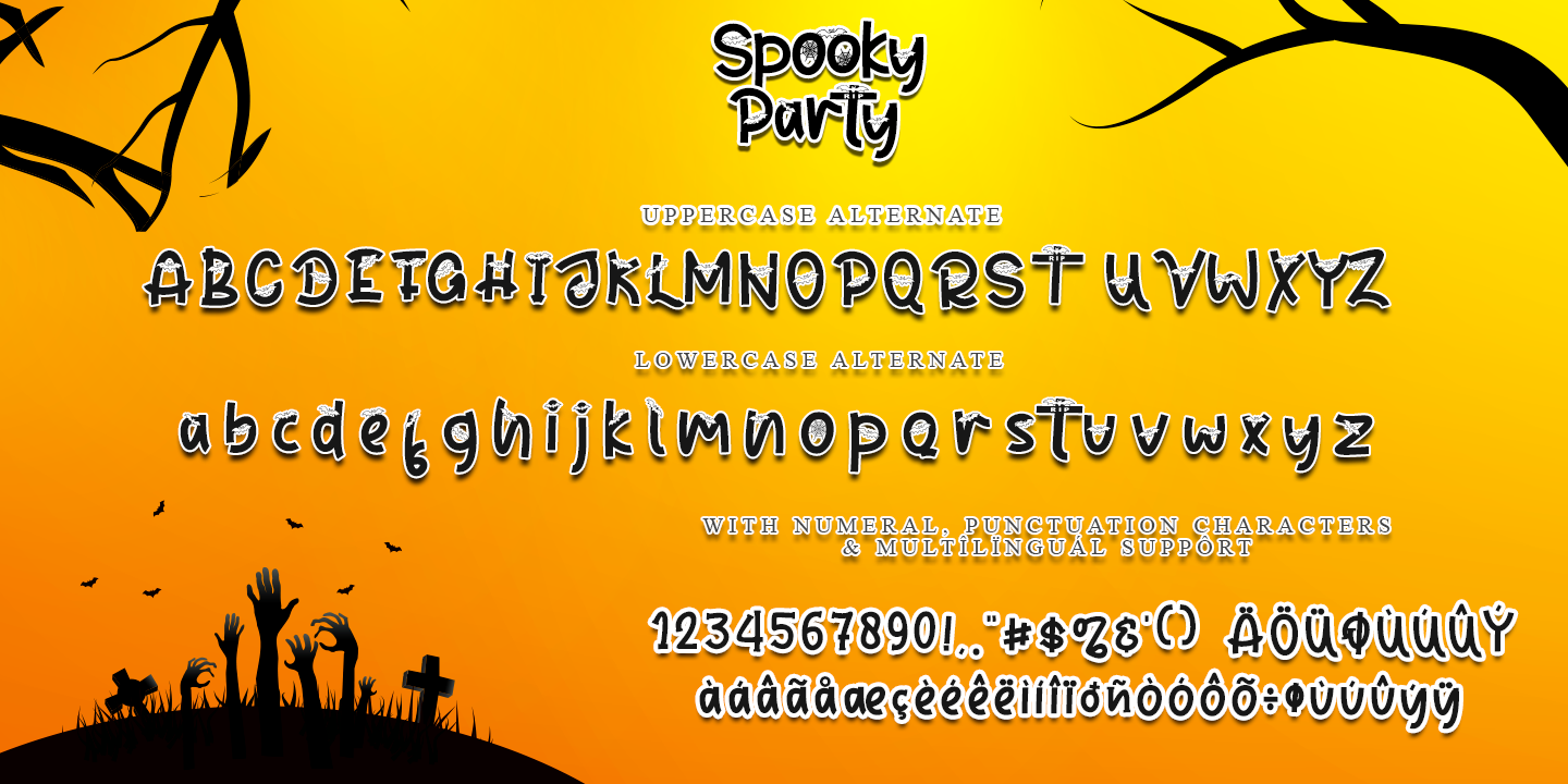 Przykład czcionki Spooky Party Alternate
